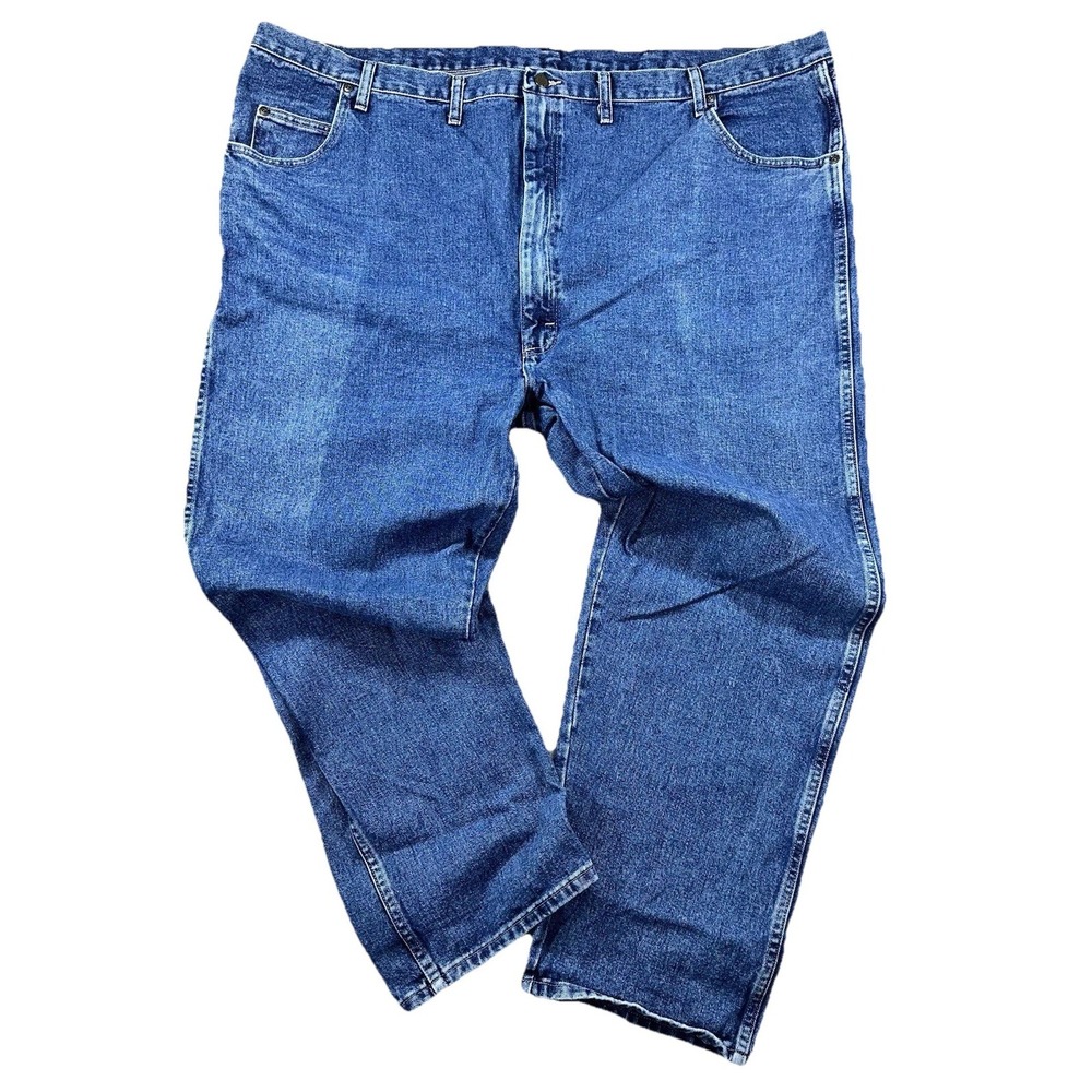 Wrangler Rugged Wear Jeans Mens‎ 54x30 Blue Denim Straight Leg W Big & Tall